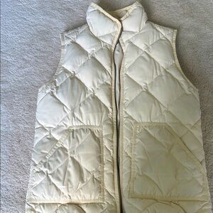 Women's Cream Quilted Vest